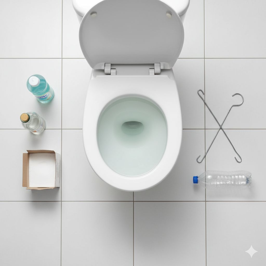 Déboucher des WC sans ventouse