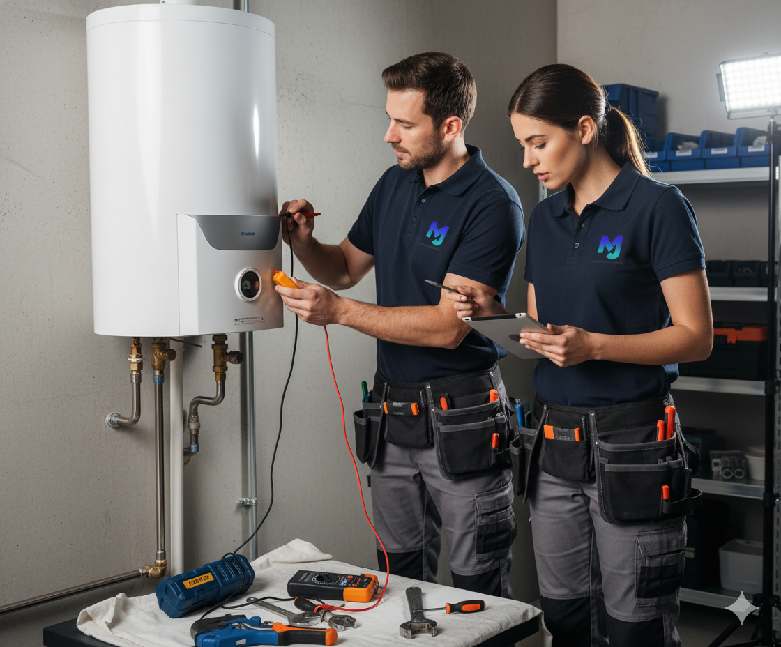 Installation de chauffe-eau professionnelle