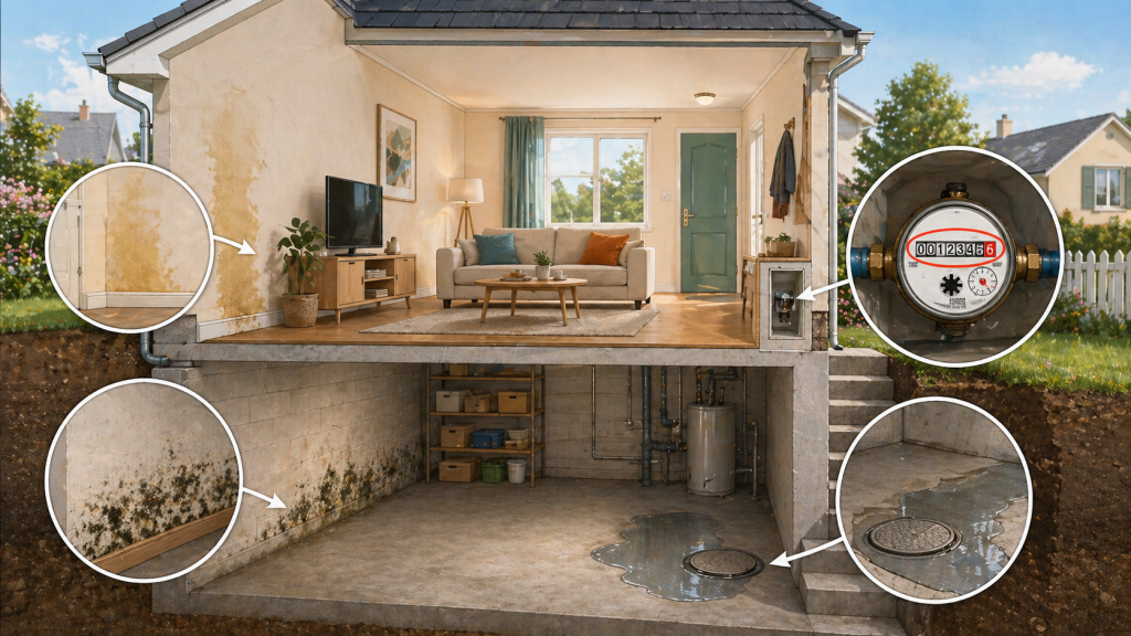 Les signes qui indiquent une fuite sur une canalisation